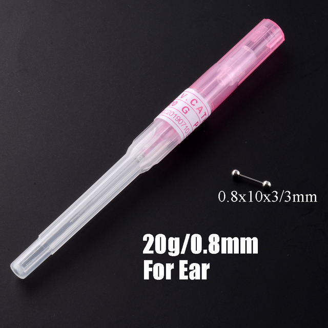 Steel Sterilised Piercing Needles IV Catheter Needles With Piercing Body Jewelry Kit Tattoo Tool Piercing Supplies Kit