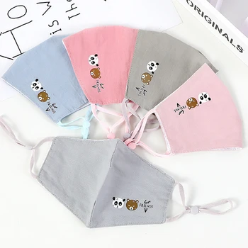 

5PC Cotton Dustproof Face Mask Kids Children Korean Style Outdoor Cycling Anti-Dust Cotton Protective Cover Reusable Masks