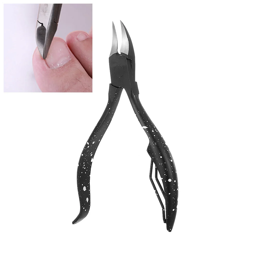 

New Black Toenail Ingrown Nail Art Cuticle Nipper Clipper Edge Cutter Manicure Scissor Plier Tool Pedicure Dead Skin Remover