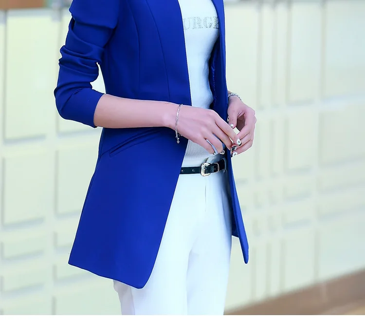 Средней длины маленький костюм пальто корейский стиль Slim Fit повседневный с длинными рукавами верхняя одежда осень Женское платье костюм Специальное предложение не R