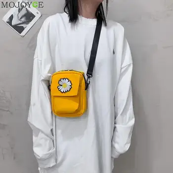 

Canvas Shoulder Messenger Bag Women Flower Phone Pouch Female Crossbody Messenger Tote Ladies Hasp Cross Body Satchel Bags
