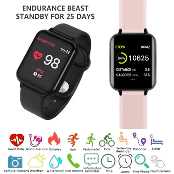 

IP67 Waterproof Smartwatch for Smart Phone Heart Rate Monitor Blood Pressure Multiple Sport Fitness Tracker Mode