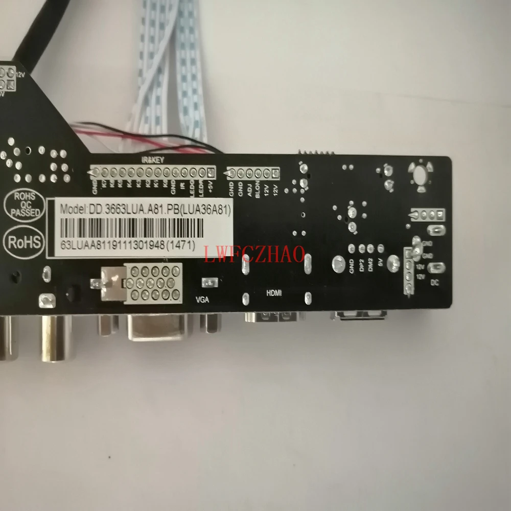 Dvb-c 3663 Kit Monitor de tv para N154i2-l02 N154i2-l01 N154i2-l03 Lcd Tela Led Hdmi Mais Vga Usb tv Controlador Placa Driver Dvb-t2 t - Imagem 2