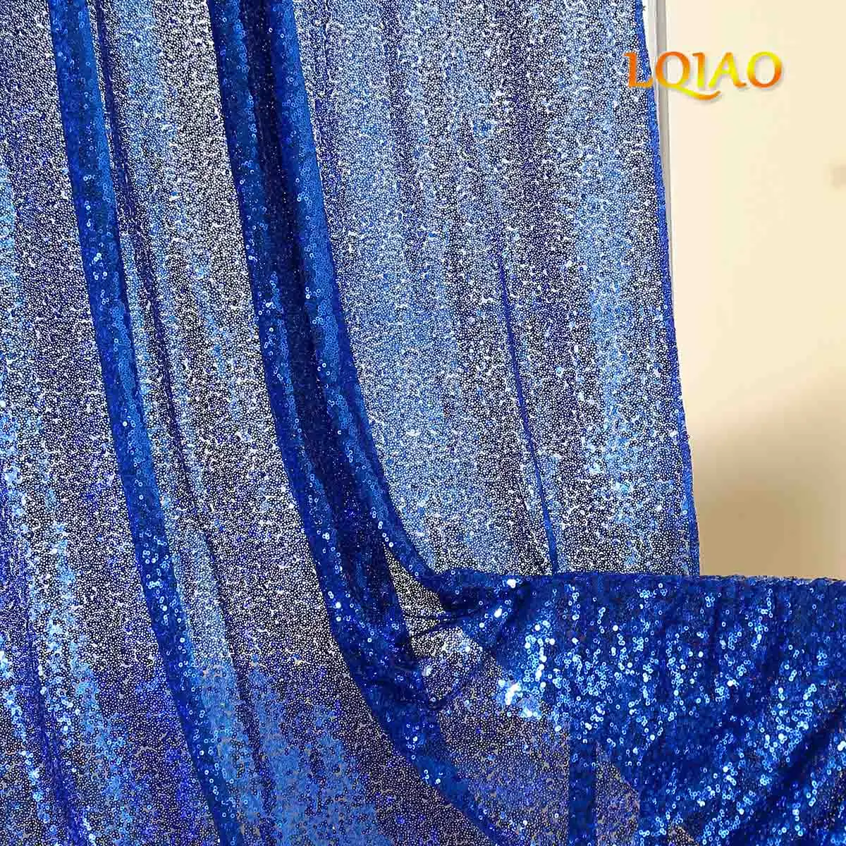 Royal Blue LQIAO блесток проходы пол Бегун-белый 4FTX15FT Свадебный прохода бегун Серебряный ковер из блесток бегун для романтического свадебного украшения - Цвет: Royal Blue