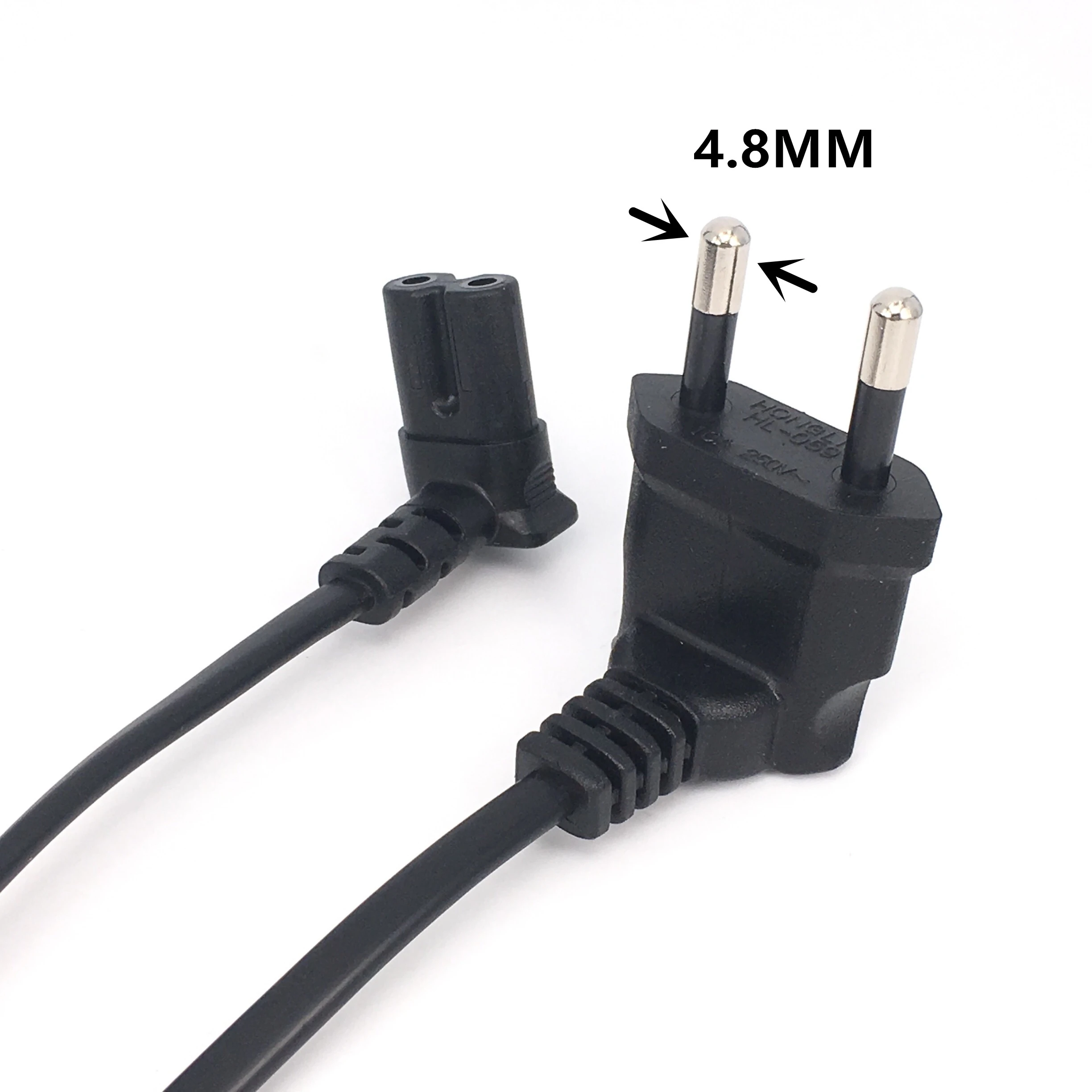 Cable de alimentación de CA ángulo de 90 grados C7 para Philips, Sony, LED TV EU Schuko CEE7/16 a IEC C7, adaptador de Cable de alimentación VDE| | - AliExpress