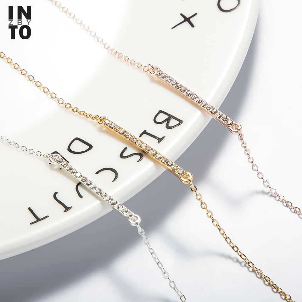 Into Crystal Charm набор ножных браслетов для женщин розовое золото серебряный цвет