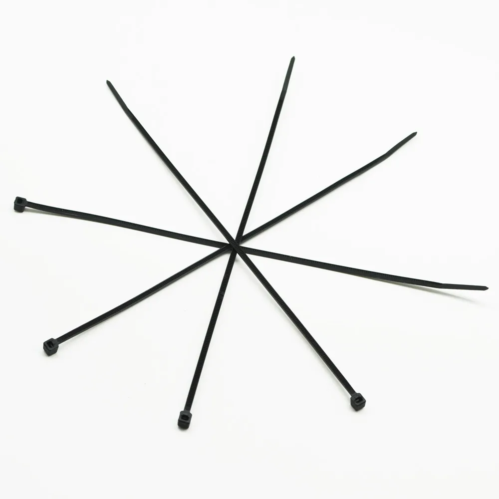 

Nylon Cable Ties 2.5*200 Self Locking Black Cable Wire Ties 100pcs