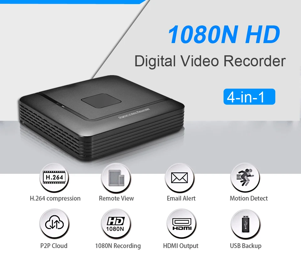 BESDER AHD DVR 1080N 4CH 8CH CCTV Мини для Kit VGA HDMI система безопасности мини NVR IP камеры цифровой