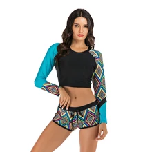 Бикини Рашгард Купальник для женщин купальники размера плюс Танкини с длинным рукавом спортивный костюм для серфинга с открытой спиной купальный костюм шорты XXL