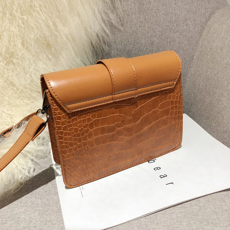 

Korean-style Stereo Stereotypes Square Sling Bag Embossed Belt Decoration Shoulder Oblique WOMEN'S Bag