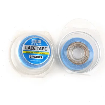

2 Rolls Lace Front Hair System US Tape Double Side Adhesive Tape For Hair Extensions/Wigs / Toupee Blue Color 0.85cmx3Yards
