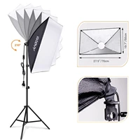 Andoer Studio Photography Softbox Lighting Kit with 85W 2800K-5700K LED Light 50x70cm Softbox 2M Light Stand for Video Recording - Image 3