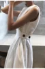 2022 Autumn Women Solid White Black Fashion Elegant Casual Party Dress O neck Sleeveless Tank Sundress Female Vestido ► Photo 3/6