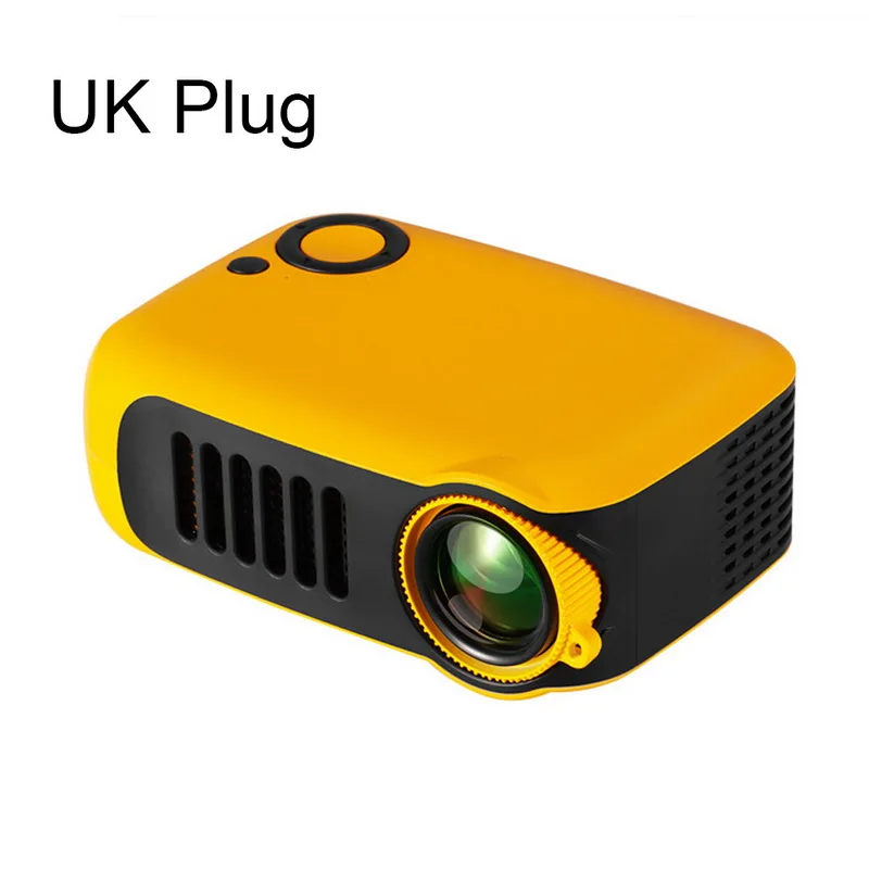 Мини-проектор видео проектор 1080P поддерживает работу с tv Box/PC/HDMI/Micro SD/AV/USB/смартфонами - Цвет: UK plug-yellow