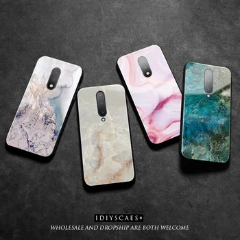 

One Plus 5 5t 6 6T 7 8 Pro Marble phone cover Jade pattern 1+6T 7 7t Tempered Glass Phone Case Shell For OnePlus 5 6 6T 7 7t pro