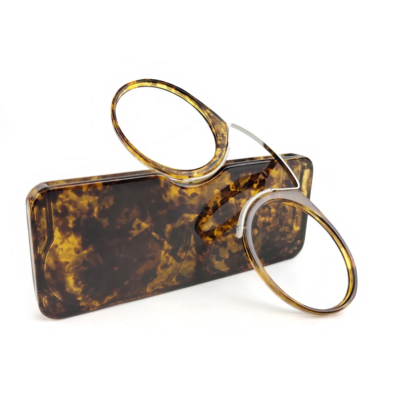 

Clip Nose Mini Reading Glasses Men Women Readers Glasses Prescription Glasses Without Sideburns Pince-nez