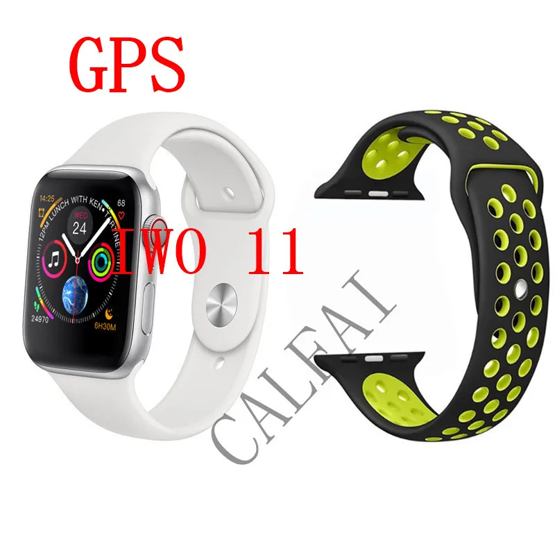 IwO 11 silver Gps умные часы IWO11 IWO 12 Plus wo мужские серии 5 вызовов датчик сердечного ритма gps трекер умные часы Для iphoen huawei xiaomi - Цвет: IwO 11 silver