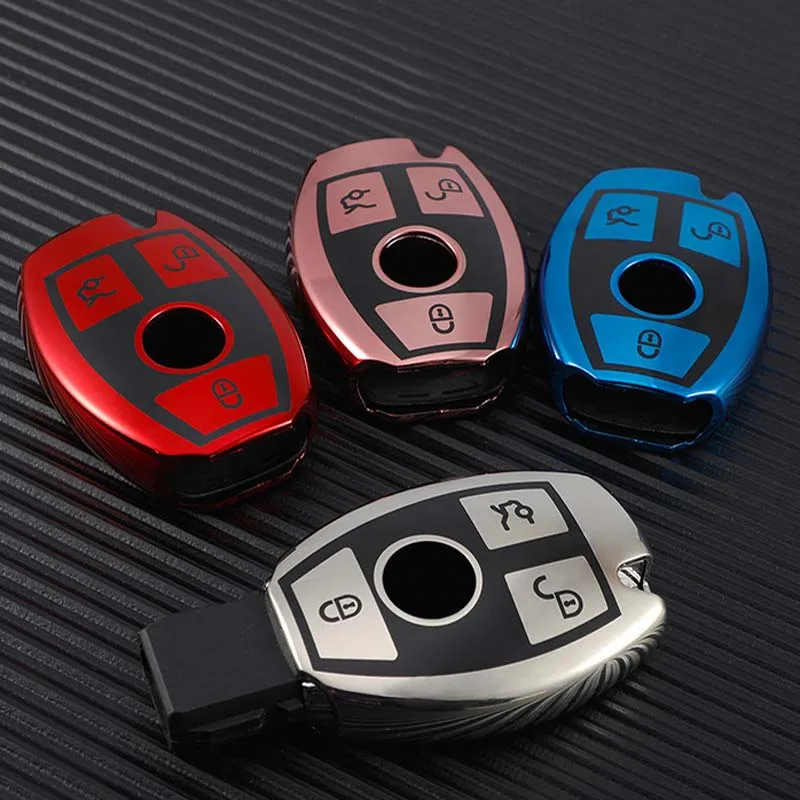 Copertura-della-cassa-chiave-dell-automobile-di-TPU-per-Mercedes-Benz-w211-w204-A-B-R.jpg Custodia per Chiave/telecomando per Mercedes Benz w211 w204 A B R classe G GLK GLA GLC GLR W210 W176 W202 W463 accessori Shell portachiavi - Copertura della cassa chiave dell automobile di TPU per Mercedes Benz w211 w204 A B R