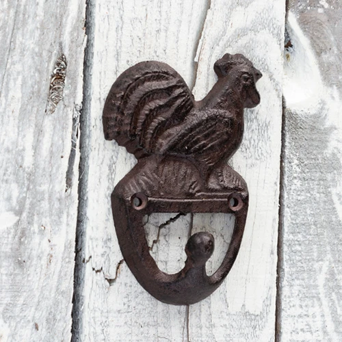 ヴィンテージメタルウォールフック,素朴な,鉄,王冠のデザイン,フック