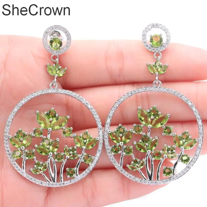 

19x9mm Romantic Created Sky Blue Topaz Natural CZ Gift For Girls Silver Earrings