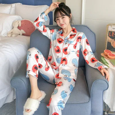 Pattern 11 HaloSweet Slik, женская пижама с единорогом, штаны для женщин, пижама для женщин, домашний костюм, Kawaii, Женский комплект из двух предметов, сатин размера плюс - Цвет: Pattern 11
