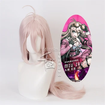 Danganronpa: Trigger Happy Havoc Miu Iruma Parrucca cosplay di colore rosa carino Gioco di ruolo Coda di cavallo 100 cm