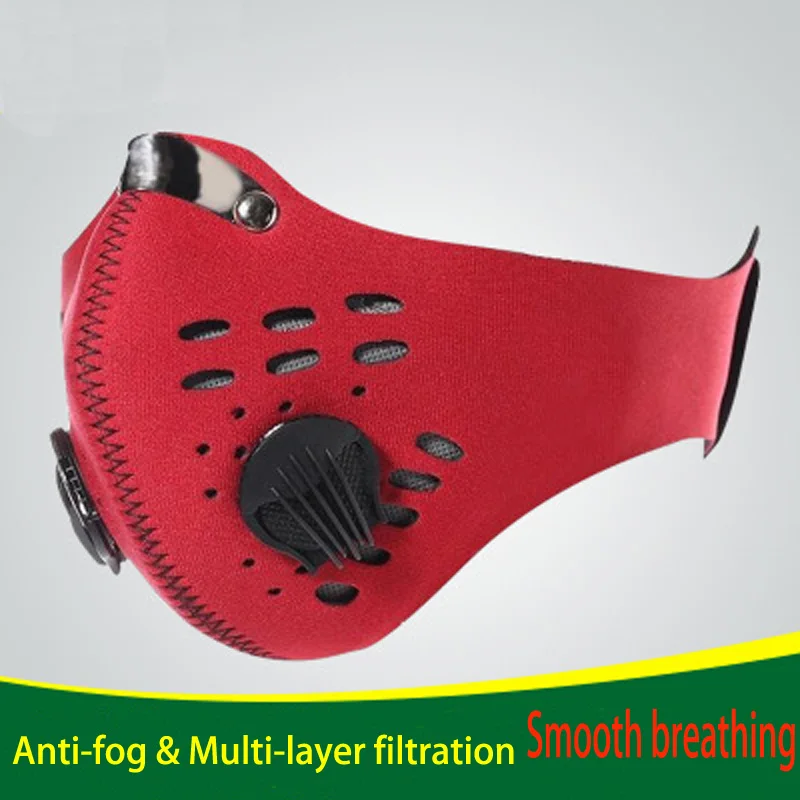 

Outdoor Cycling Mask PM2.5 Mask Filter Dust Mask Activated Carbon With Filter Anti-Pollution Bicycle Face Mask 1pc