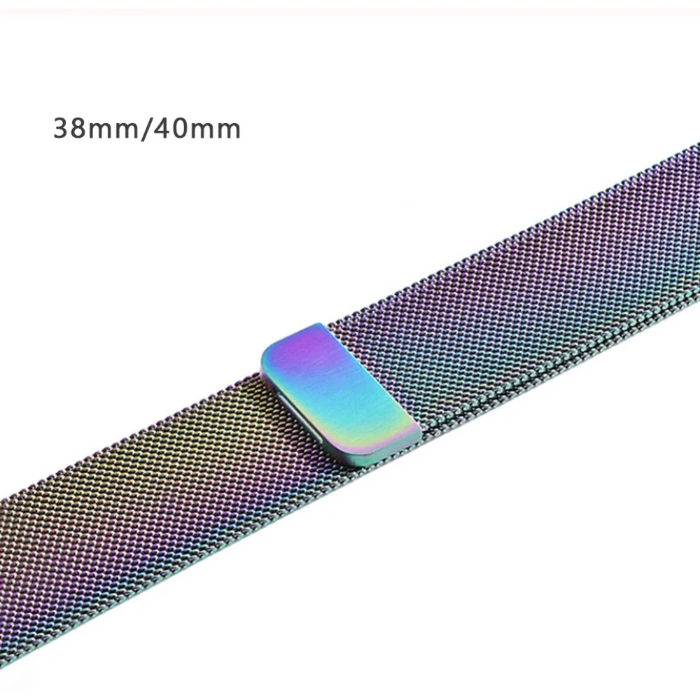 Миланский Браслет-петля для Apple Watch, ремешок серии 5/4, 40 мм, 44 мм, ремешок из нержавеющей стали для iwatch, 3 ремешка серии 2/1, 38 мм, 42 мм