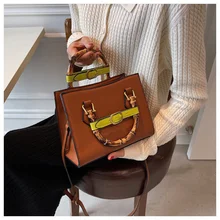 

Original luxury Diana bamboo bag women's Leather Classic large capacity Luxury Design Tote Bag elegant and noble handbag