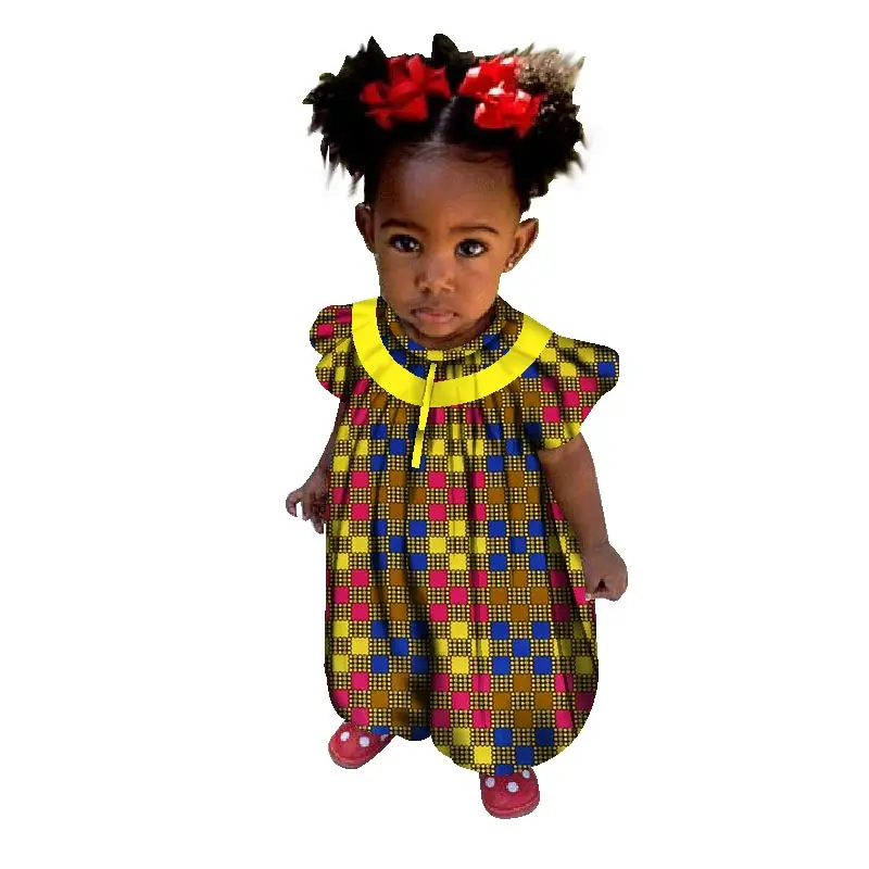 Африканский-одежда для детей Дашики традиционные хлопок соответствия Африка Футболка с принтом детские летние регулярные ткань brw WYT29 - Цвет: 8