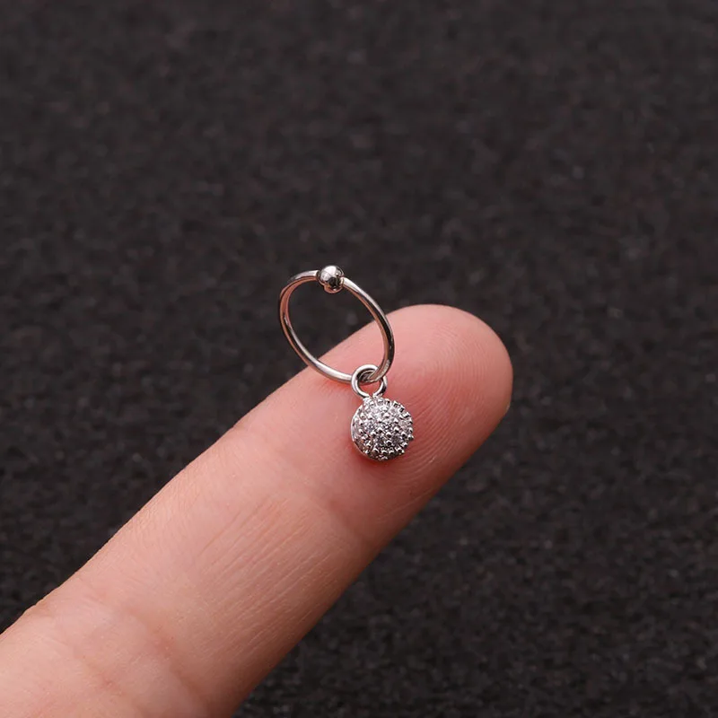 Серьги кольца женские из нержавеющей стали с фианитами ювелирные украшения для