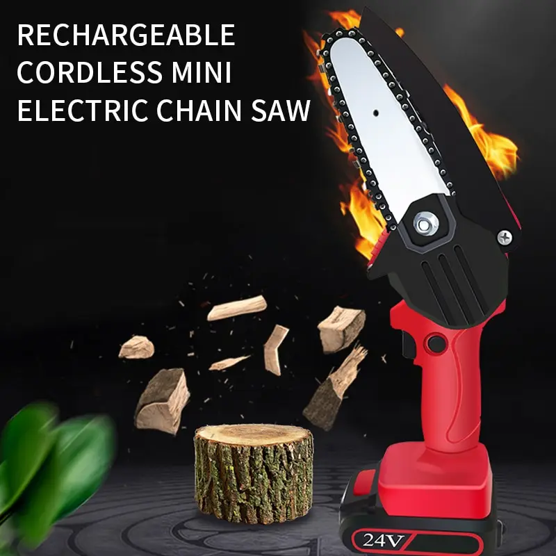 

21V Portable Electric Pruning Saw Electric Saws Woodworking Electric Saw Garden Logging Mini Electric Chain Saw