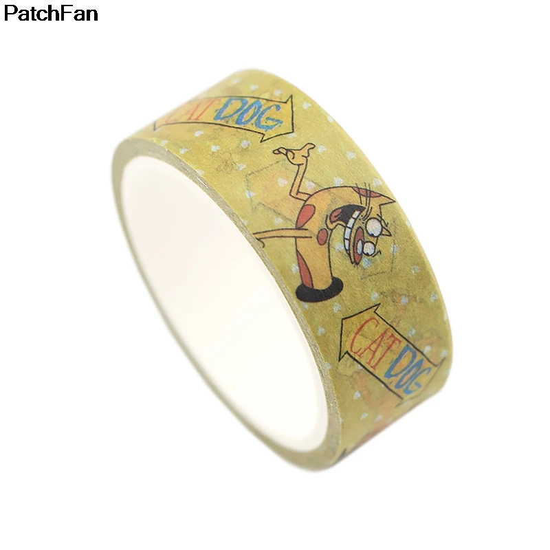 Patchfan Catdog мультфильм Забавный DIY Скрапбукинг дети клейкая бумага Васи маскирующая Лента Печатный узор наклейки Наклейка A2381