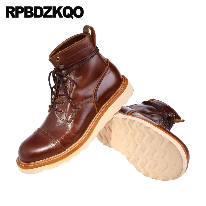 Booties Designer Boots Retro Vintage Short Fall Black Handmade Genuine