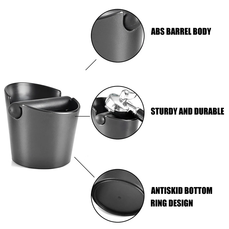 Newl ABS coffee Knock Box ударопрочные прочные аксессуары для кафе с нескользящей резиновой основой для бариста кофе помола MK