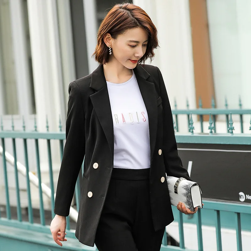 

Small Suit Coat Women's 2019 Autumn New Style Korean-style Slim Fit Slimming Tops Solid Color Online Celebrity INS Suit WOMEN'S