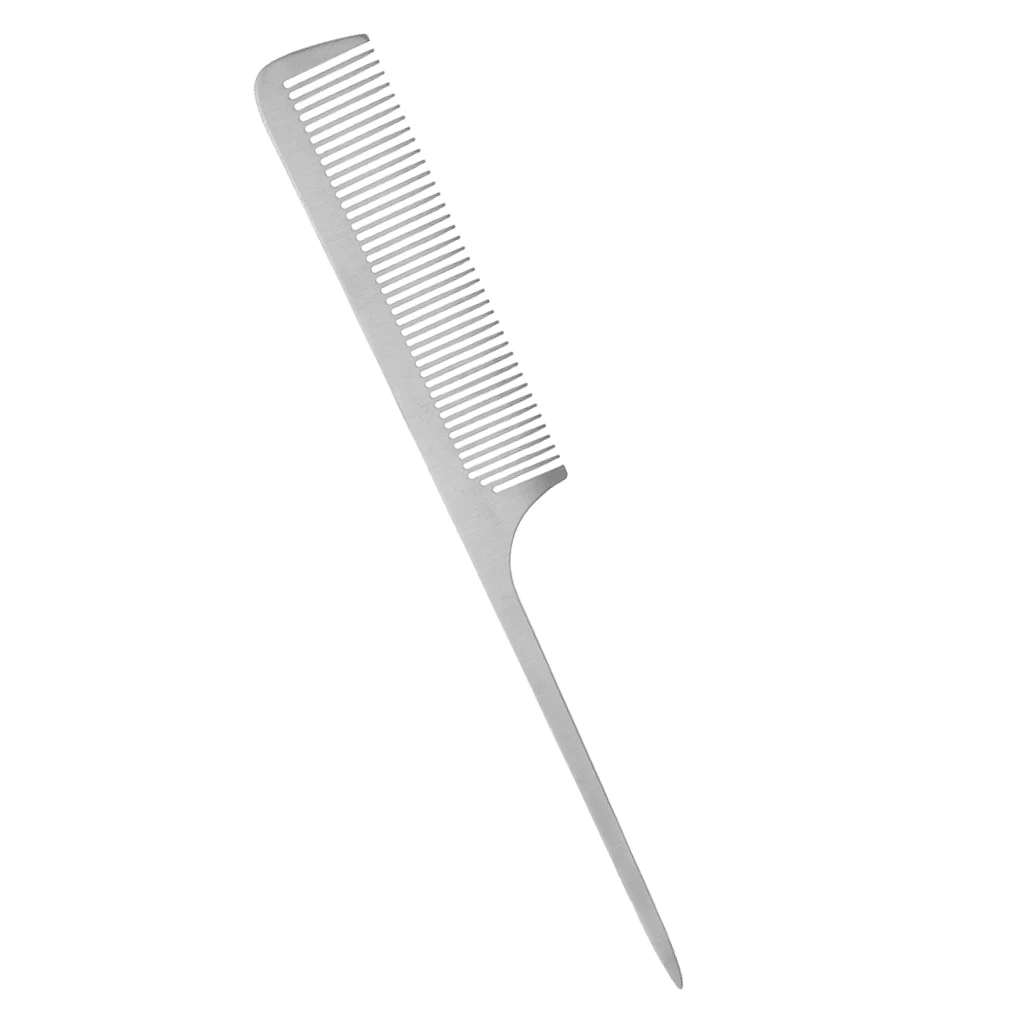 Salon Comb Steel Haircut Comb Barber Hairdressing Combs for Professional Hair Cutting Long Tail Comb
