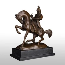 ATLIE бронзовая скульптура средневековая Верховая езда римские воины статуи солдат бронзовые статуэтки на день рождения бизнес подарки