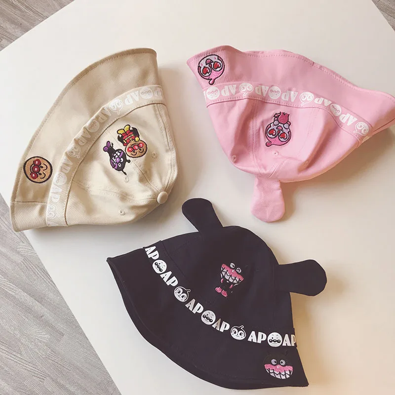 Летние панамы Anpanman детская шапка с вышивкой для улицы дорожная солнцезащитная
