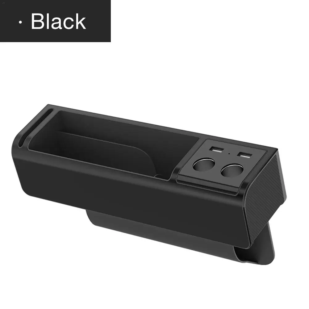QI Беспроводное зарядное устройство USB Автомобильное щелевое карманное сиденье зазор для хранения зарядная станция коробка Противоскользящий органайзер для IPhone XS 8 samsung S9