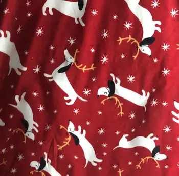 

100x150cm christmas deer Fabric Knitted Diy Sewing Children T-shirt Cotton knit / jersey red DIY fabric soft Clothing fabric