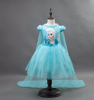 

Girls Dress Cosplay Snow Queen Princess Dresses Cartoon Elsa Anna Dresses For Girls Birthday Party Costume Dress Kids Clothing