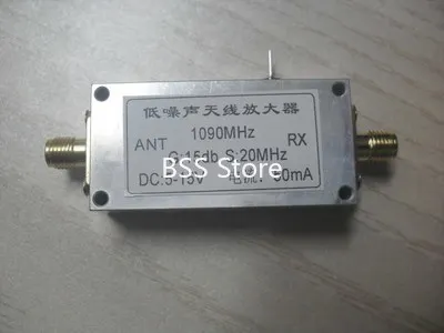 

Free shipping 1090MHZ band pass antenna amplifier LNA software radio SDR ADS-B Module Sensor