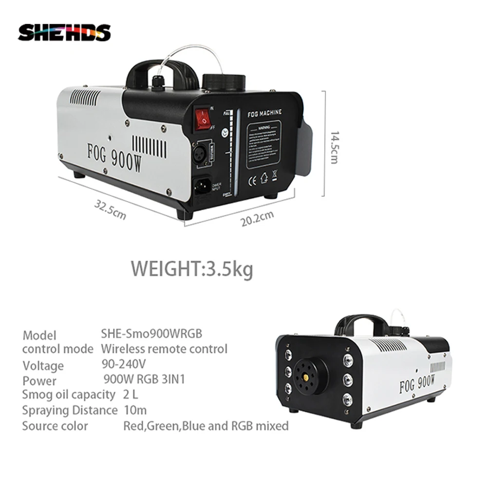 Дымовая машина SHEHDS 1500 Вт DMX512 СВЕТОДИОДНЫЙ Прибор для тумана Вертикальное