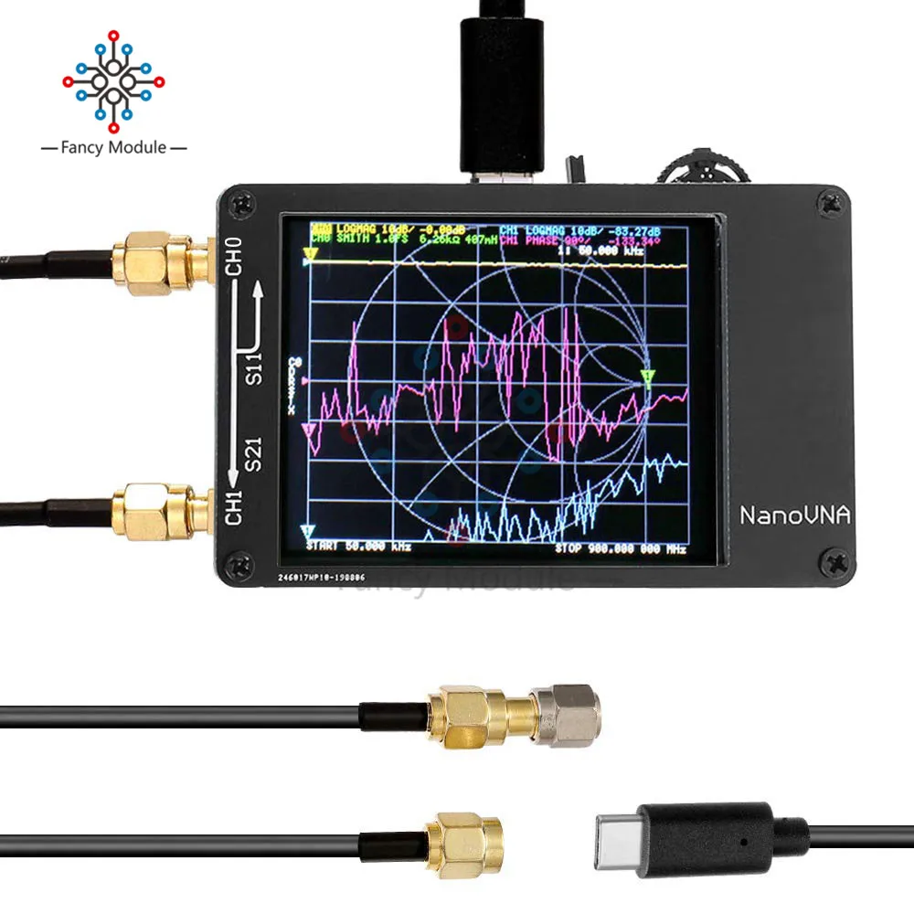 

diymore NanoVNA Vector Network Analyzer 50KHz-900MHz 2.8" Digital LCD Display Touch Screen HF VHF UHF Antenna Analyzer