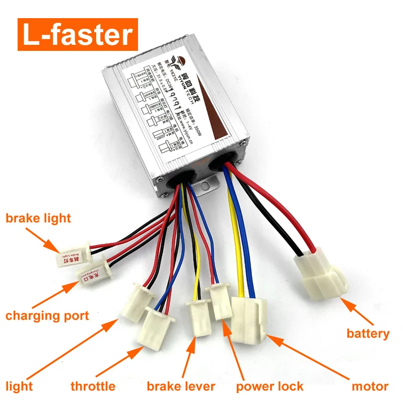 24V 350W Geborsteld Controller Met Zekering Mount En Connectoren Stekkers  36V Controle Apparaat Voor Elektrische Fiets Brush motor|Electric Bicycle  Accessories| - AliExpress