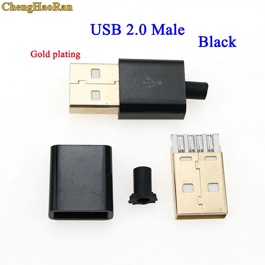 MA-670 ChengHaoRan 100 набор типа A Мужской Женский USB 4 контактный разъем пластиковая крышка type-A DIY наборы usb 2,0 jack - Цвет: MA-670