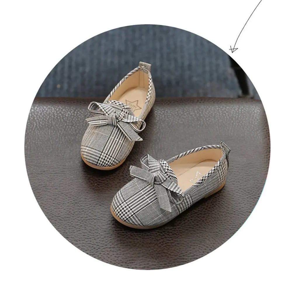 OUTAD/детская обувь для девочек; сезон весна-осень; Повседневная дышащая обувь с бантом; нескользящая детская спортивная обувь; детские кроссовки