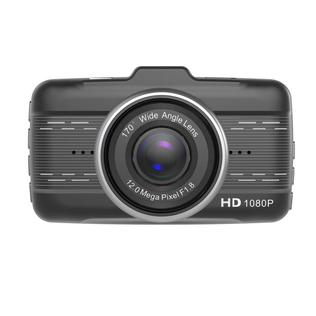 Dash Cam двойной объектив Full HD 1080P " ips автомобиль DVR камера Передняя+ Задняя камера ночного видения видео рекордер g-сенсор режим парковки WDR - Название цвета: Черный