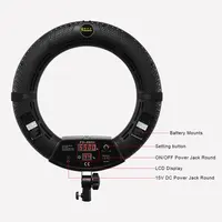 Yidoblo Black FD-480II LED Light Ring Kit Bi-color 96w Selfie Light Video Ring Light Lamp with Light Stand Bag Led Makeup Right 2